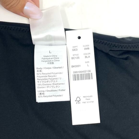 NEW J. Crew Curved-waist Cheeky Bikini Bottom in Black, Women's Large BC125 $59 - Picture 4 of 9